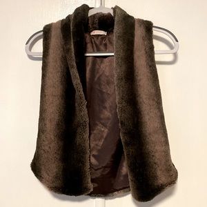 I heart pinc faux fur vest